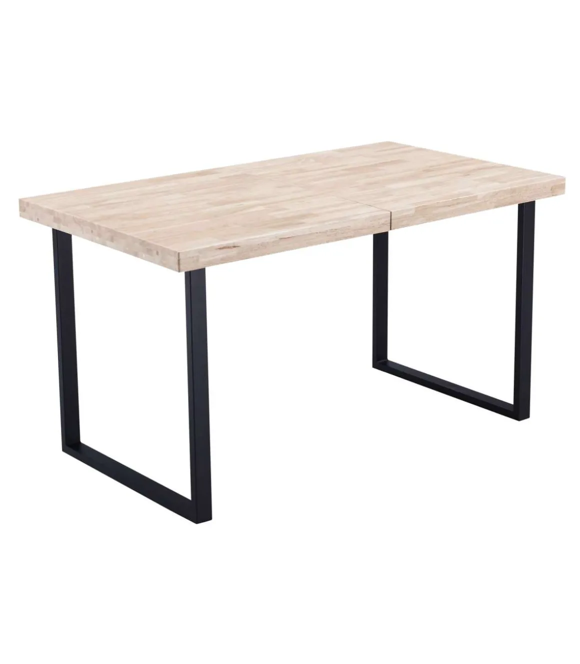 Mesa extensible STEVE Roble Nordish/Negro 76 cm(alto)140-180 cm(ancho)80 cm(largo)