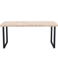 Mesa extensible STEVE Roble Nordish/Negro 76 cm(alto)140-180 cm(ancho)80 cm(largo)