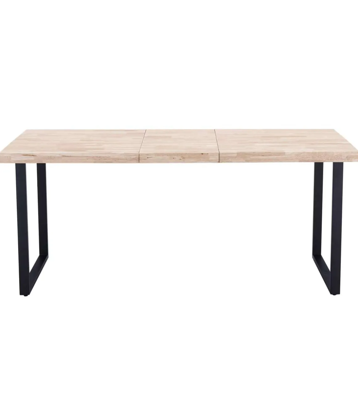 Mesa extensible STEVE Roble Nordish/Negro 76 cm(alto)140-180 cm(ancho)80 cm(largo)