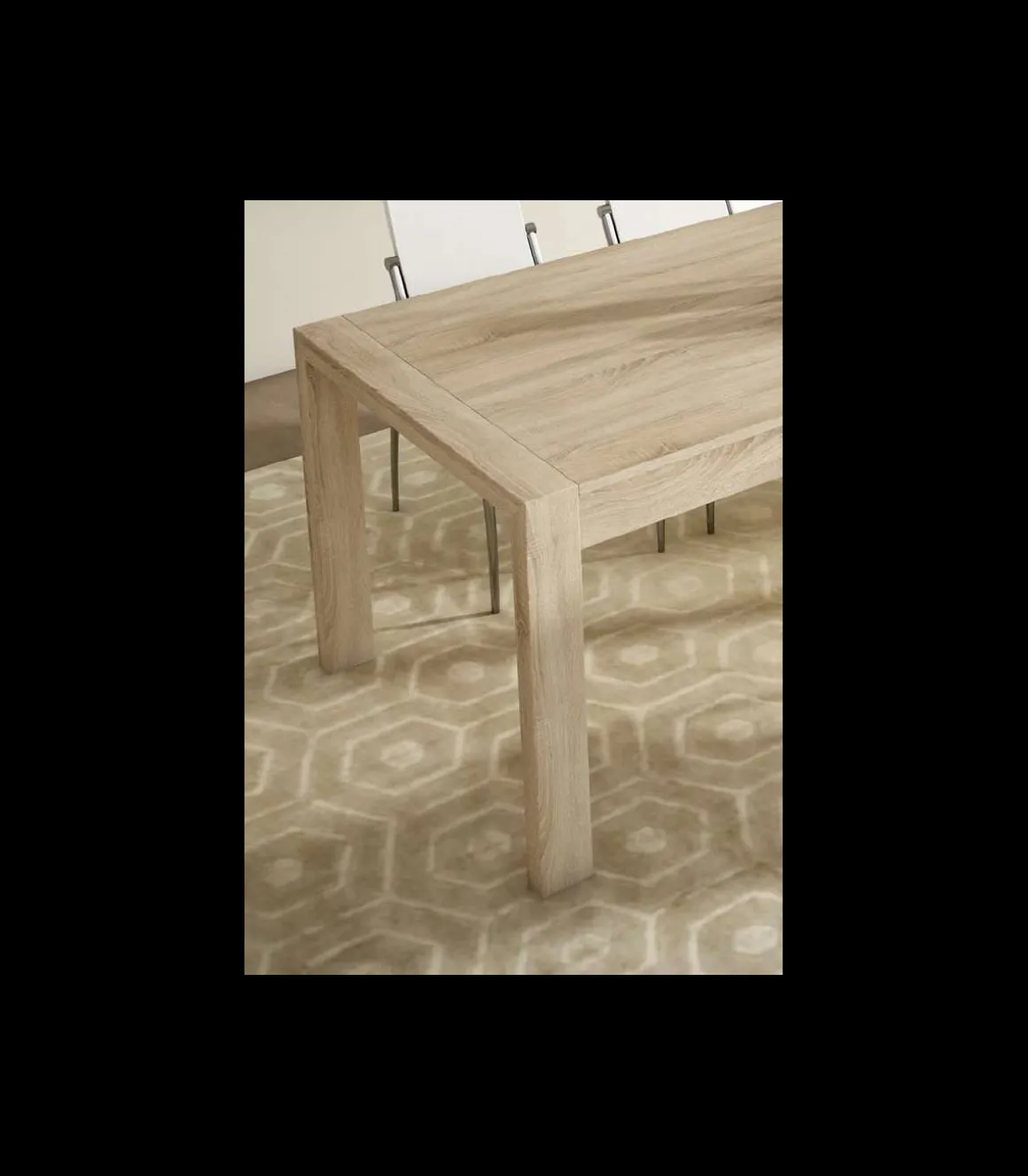 Mesa extensible Zujar acabado cambrian. 130/200 x 90 cm x 76 cm