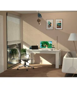 Mesa fija Kia para salón, cocina acabado blanco, 77 cm(alto)140 cm(ancho)80 cm(largo)
