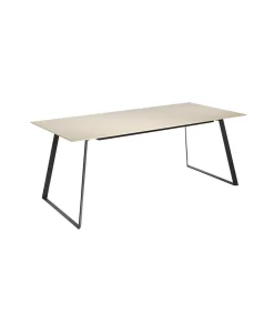 Mesa fija rectangular en blanco Leire, 180 x 90 x 75 cm (largo x ancho x alto)
