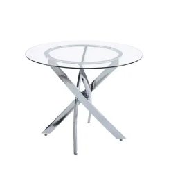 Mesa fija redonda Thunder para salón o cocina de cristal 75 cm(alto)100 cm(ancho)