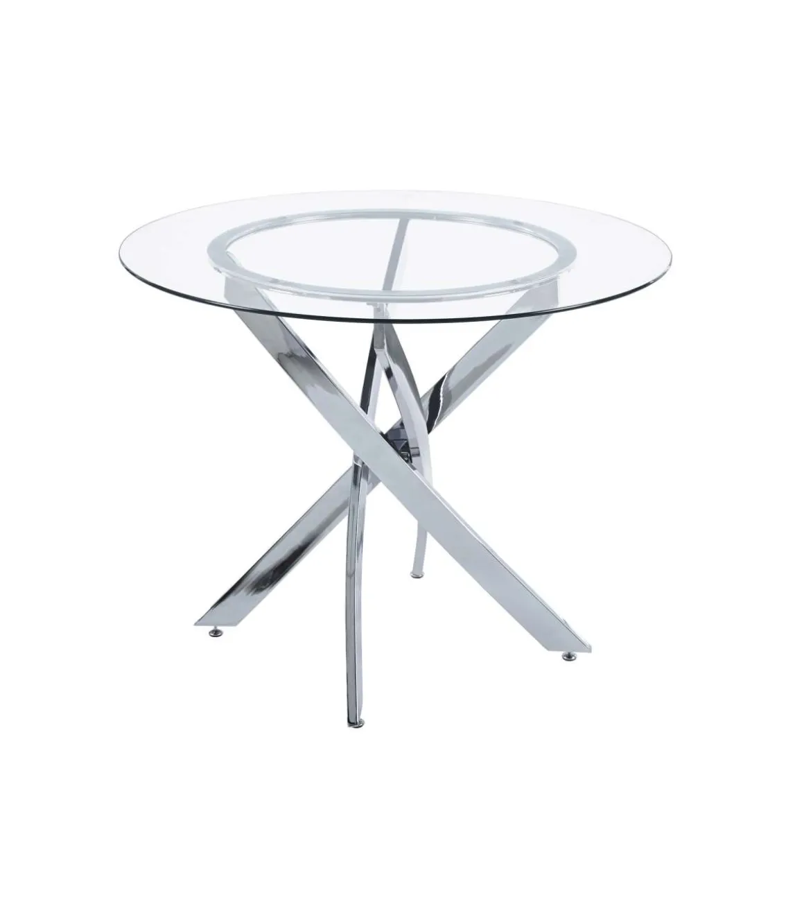 Mesa fija redonda Thunder para salón o cocina de cristal 75 cm(alto)100 cm(ancho)