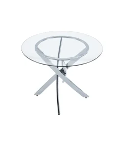 Mesa fija redonda Thunder para salón o cocina de cristal 75 cm(alto)100 cm(ancho)