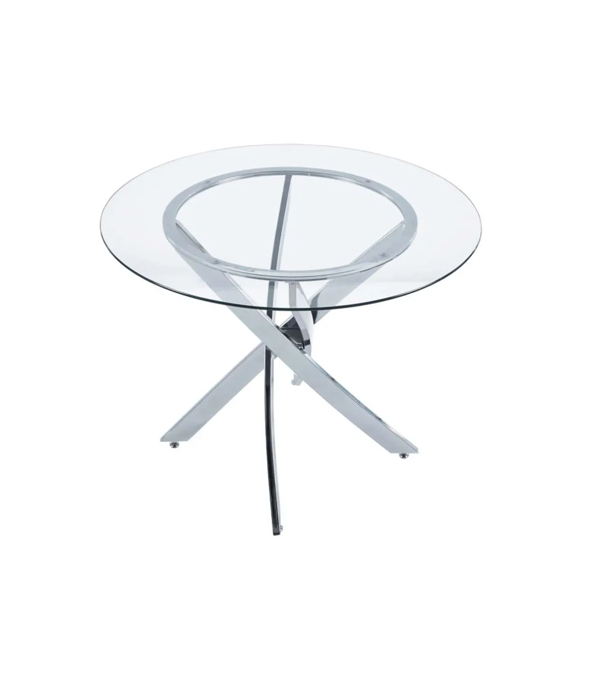 Mesa fija redonda Thunder para salón o cocina de cristal 75 cm(alto)100 cm(ancho)
