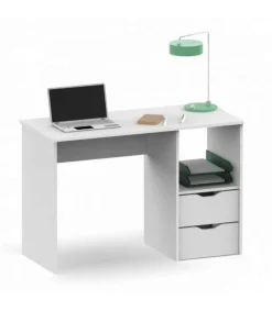 Mesa oficina o despacho Eko acabado blanco, 76 cm(alto)115 cm(ancho)50 cm(fondo)