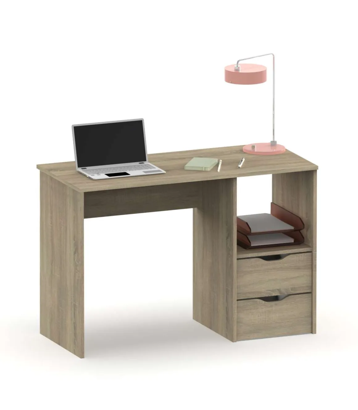 Mesa oficina o despacho Eko acabado roble cambrian, 76 cm(alto)115 cm(ancho)50 cm(fondo)