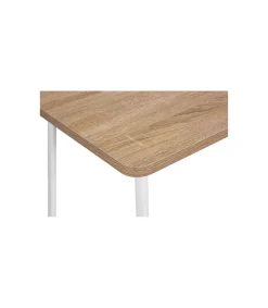 Mesa oficina o despacho patas metálicas en acabado roble/blanco 76 cm(alto)100 cm(ancho)52 cm(largo)