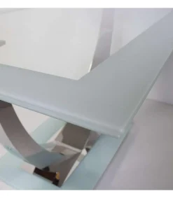 Mesa para cocina, comedor fija Md-Ubrique acabado blanco, 140cm(ancho) 75cm(altura) 90cm(fondo).