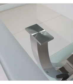 Mesa para cocina, comedor fija Md-Ubrique acabado blanco, 140cm(ancho) 75cm(altura) 90cm(fondo).