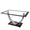 Mesa para cocina, comedor fija Md-Ubrique acabado negro, 140cm(ancho) 75cm(altura) 90cm(fondo).