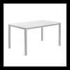 Mesa para cocina, comedor fija acabado cristal blanco, 140cm(ancho) 75cm(altura) 90cm(fondo).