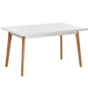 Mesa para cocina, comedor Md-Capileira extensible acabado blanco, 140/180cm(ancho) 75cm(altura) 90cm(fondo).
