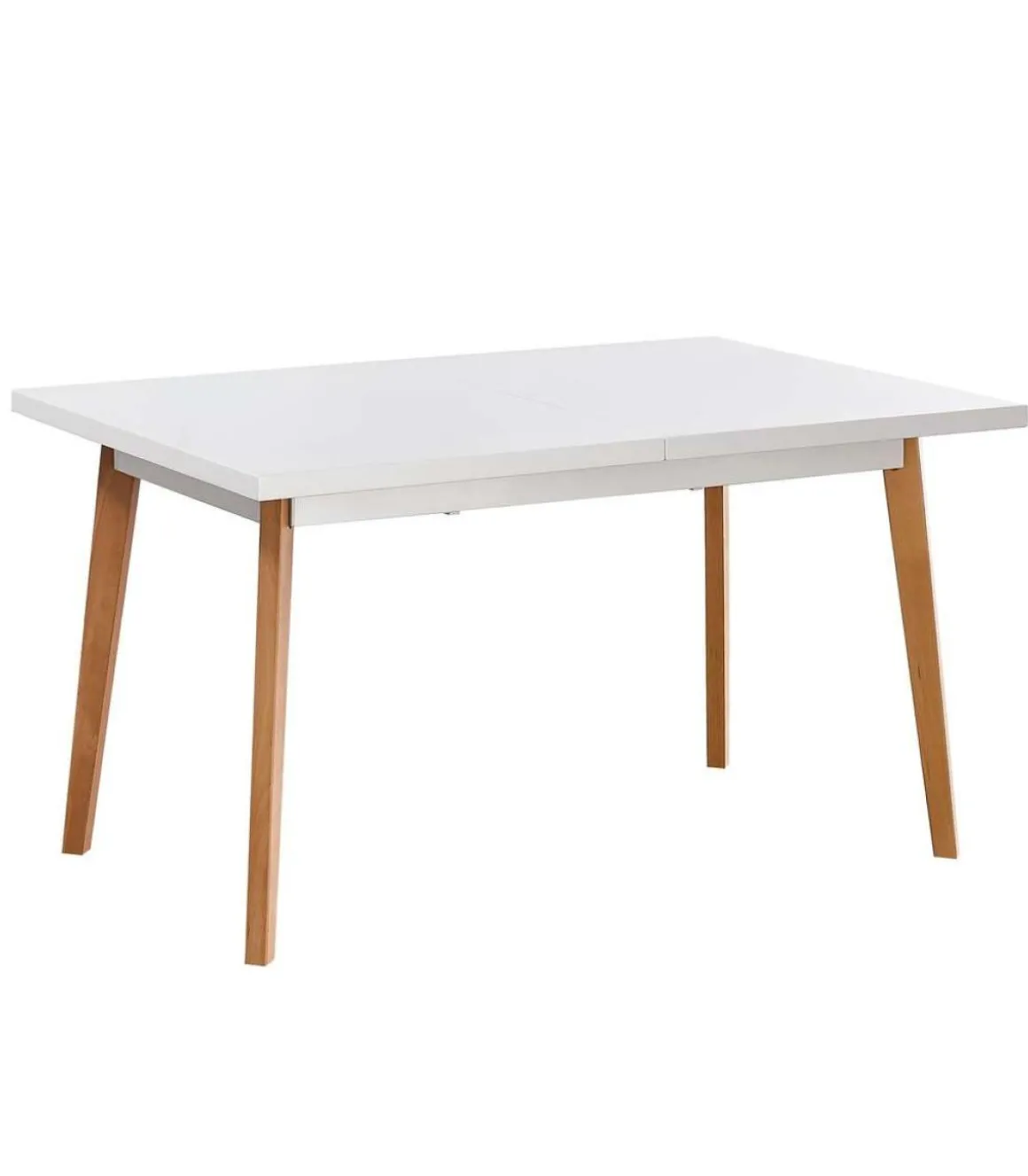 Mesa para cocina, comedor Md-Capileira extensible acabado blanco, 140/180cm(ancho) 75cm(altura) 90cm(fondo).