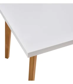 Mesa para cocina, comedor Md-Capileira extensible acabado blanco, 140/180cm(ancho) 75cm(altura) 90cm(fondo).