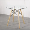 Mesa para cocina, comedor Md-Velez redonda acabado blanco, 80cm(ancho) 74cm(altura) 80cm(fondo).