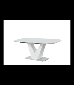 Mesa para comedor extensible Md-UVE acabado blanco, 160/200cm(ancho) 76cm(altura) 90cm(fondo).