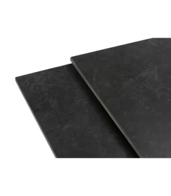 Mesa para comedor extensible Md-Alcoy acabado gris oscuro/negro, 90/150cm(ancho) 76cm(altura) 150cm(fondo).