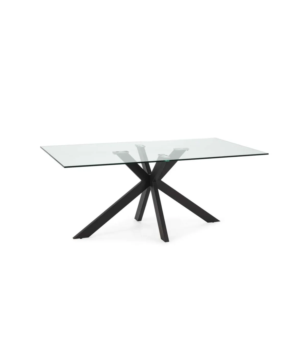 Mesa para comedor fija Md-Nora acabado negro, 180cm(ancho) 76cm(altura) 100cm(fondo).