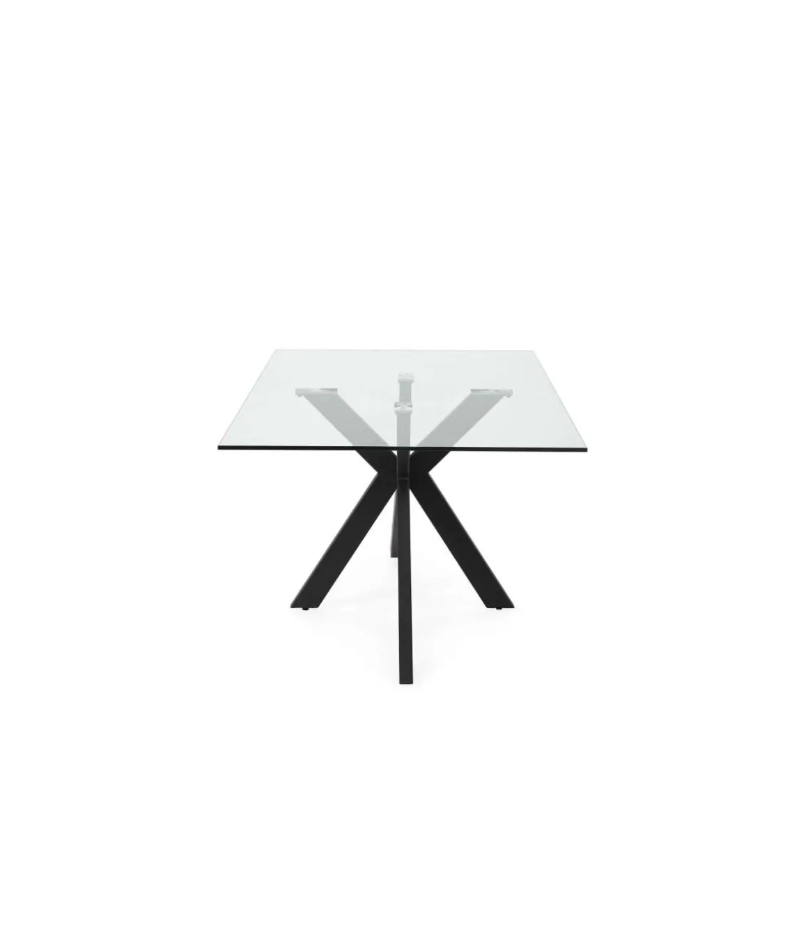 Mesa para comedor fija Md-Nora acabado negro, 180cm(ancho) 76cm(altura) 100cm(fondo).