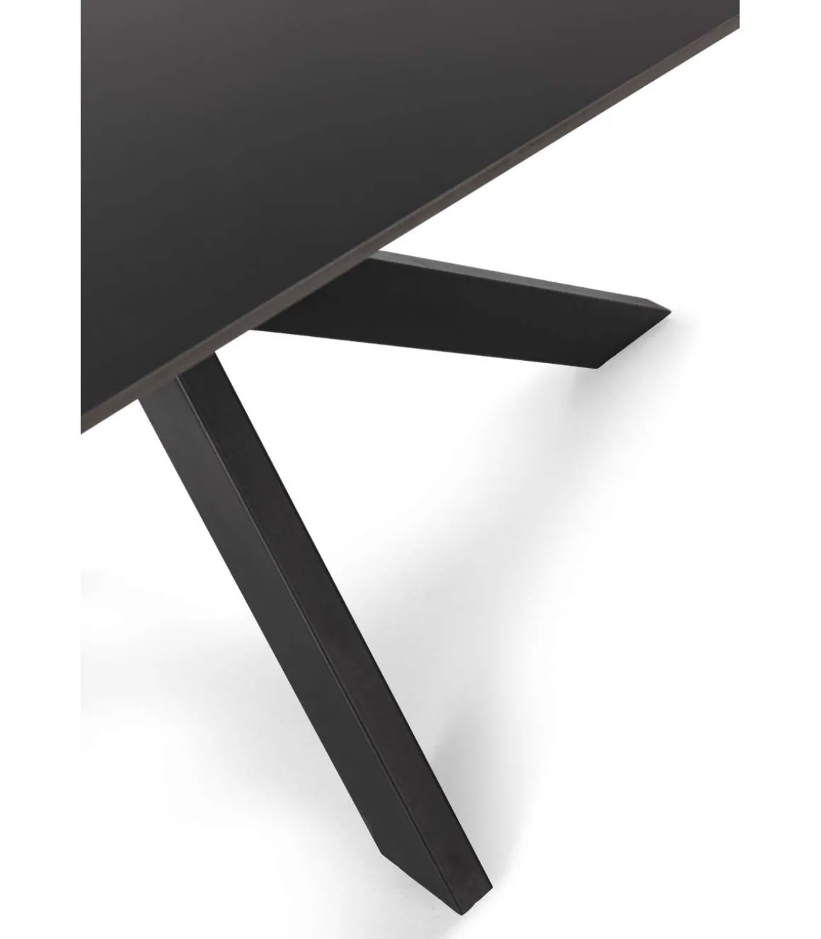 Mesa para comedor fija Md-Samira acabado negro, 180cm(ancho) 76cm(altura) 90cm(fondo).