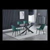 Mesa para comedor fija Md-W acabado negro, 160cm(ancho) 76cm(altura) 90cm(fondo).