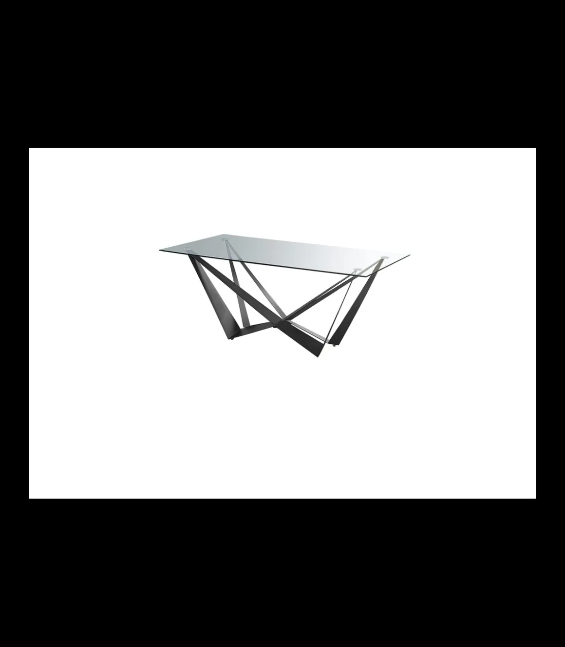 Mesa para comedor fija Md-W acabado negro, 160cm(ancho) 76cm(altura) 90cm(fondo).