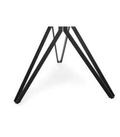 Mesa para comedor redonda fija Md-Malena acabado cerámica blanca, 120cm(ancho) 76cm(altura) 120cm(fondo).