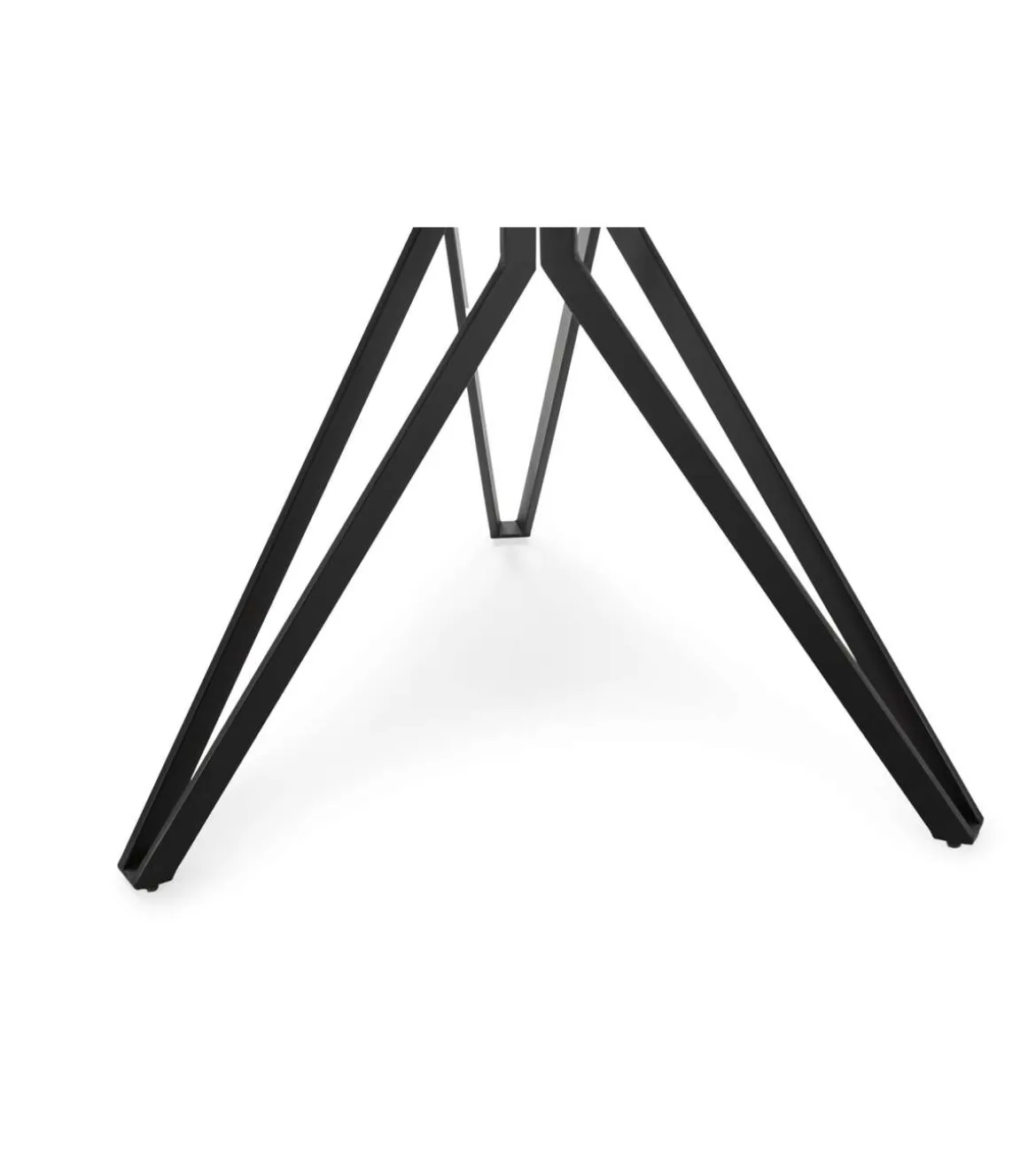 Mesa para comedor redonda fija Md-Malena acabado cerámica blanca, 120cm(ancho) 76cm(altura) 120cm(fondo).
