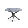 Mesa para comedor redonda fija Md-Jimena acabado gris, 140cm(ancho) 76cm(altura) 140cm(fondo).