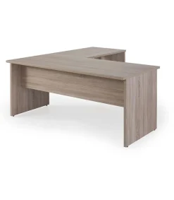 Mesa para oficina o estudio esquinero acabado olmo claro, 73/75 cm(alto)140/180 cm(ancho)80/60 cm(fondo)