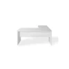 Mesa para oficina o estudio esquinero acabado blanco, 73 cm(alto)160/180 cm(ancho)80/60 cm(fondo)