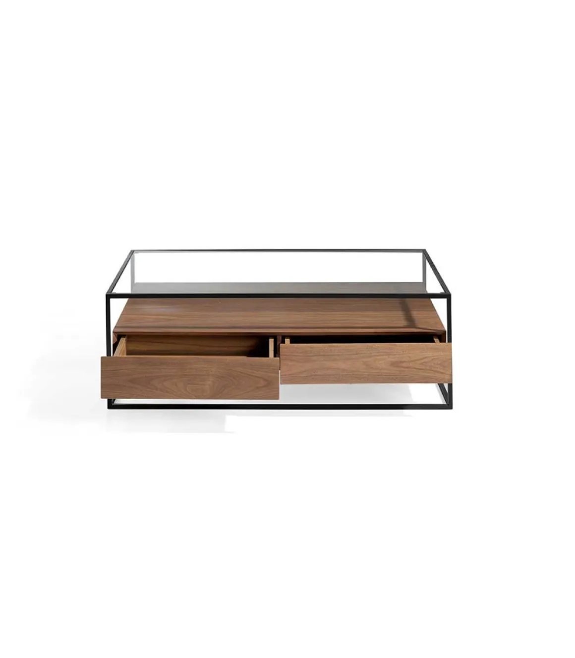 Mesa rectangular chapada en nogal Naia, 120 x 70 x 40 cm (largo x ancho x alto)