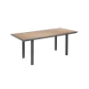 Mesa rectangular con acabado en madera de nogal Luna, 200 x 90 x 75 cm (largo x ancho x alto)