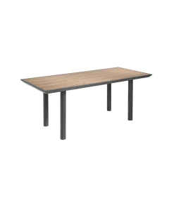 Mesa rectangular con acabado en madera de nogal Luna, 200 x 90 x 75 cm (largo x ancho x alto)