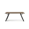 Mesa rectangular de comedor Paula acabado nogal sabi 76cm(alto) 90cm(ancho) 160cm(largo)
