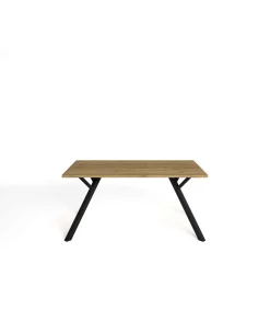 Mesa rectangular de comedor Paula acabado natural, 76cm(alto) 90cm(ancho) 160cm(largo)