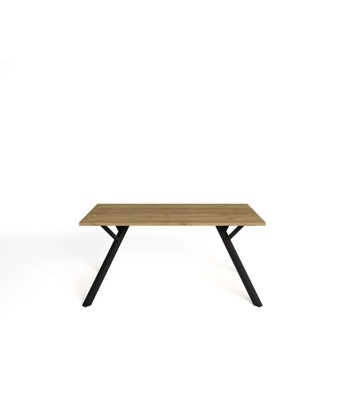 Mesa rectangular de comedor Paula acabado natural, 76cm(alto) 90cm(ancho) 160cm(largo)