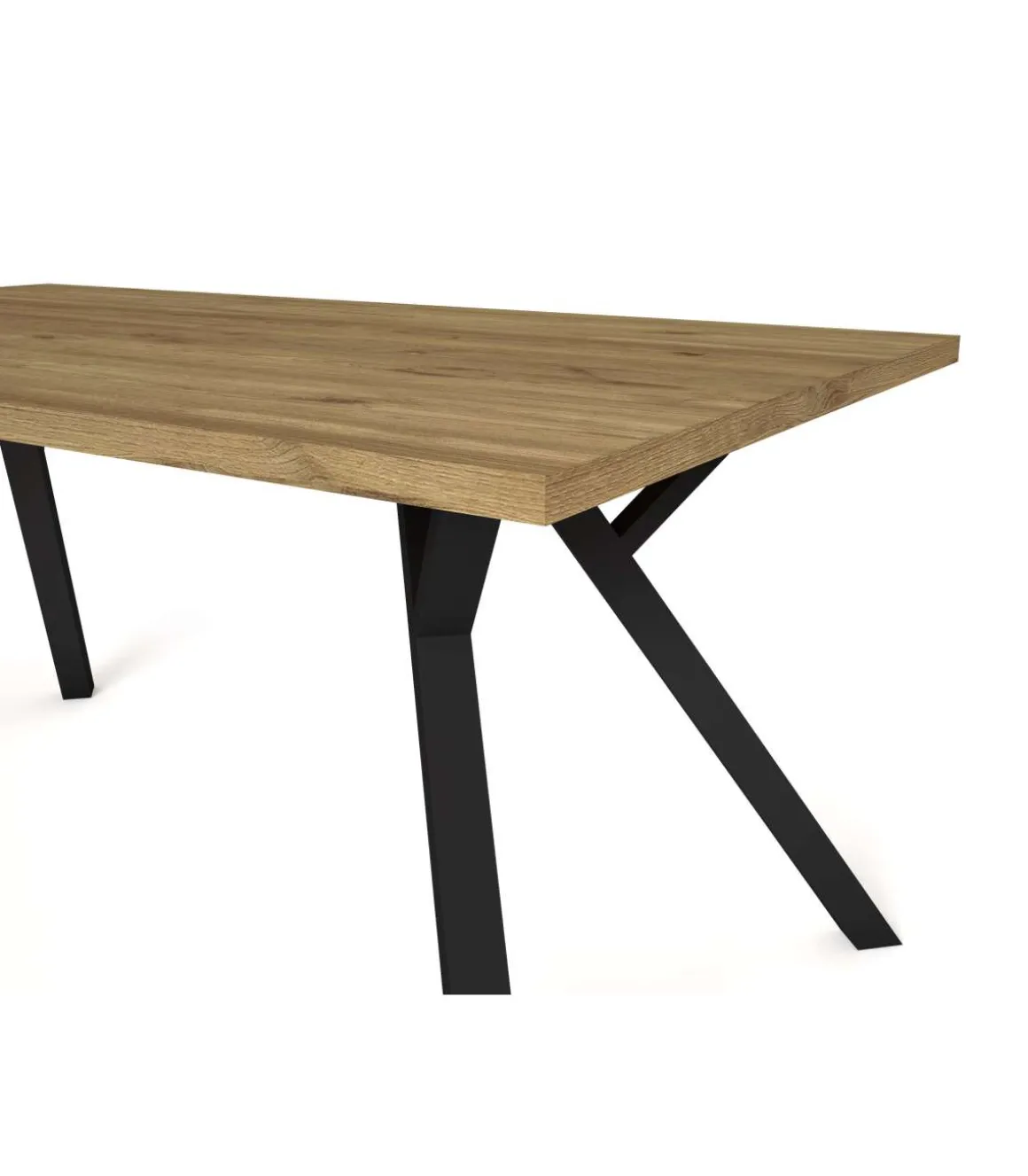 Mesa rectangular de comedor Paula acabado natural, 76cm(alto) 90cm(ancho) 160cm(largo)