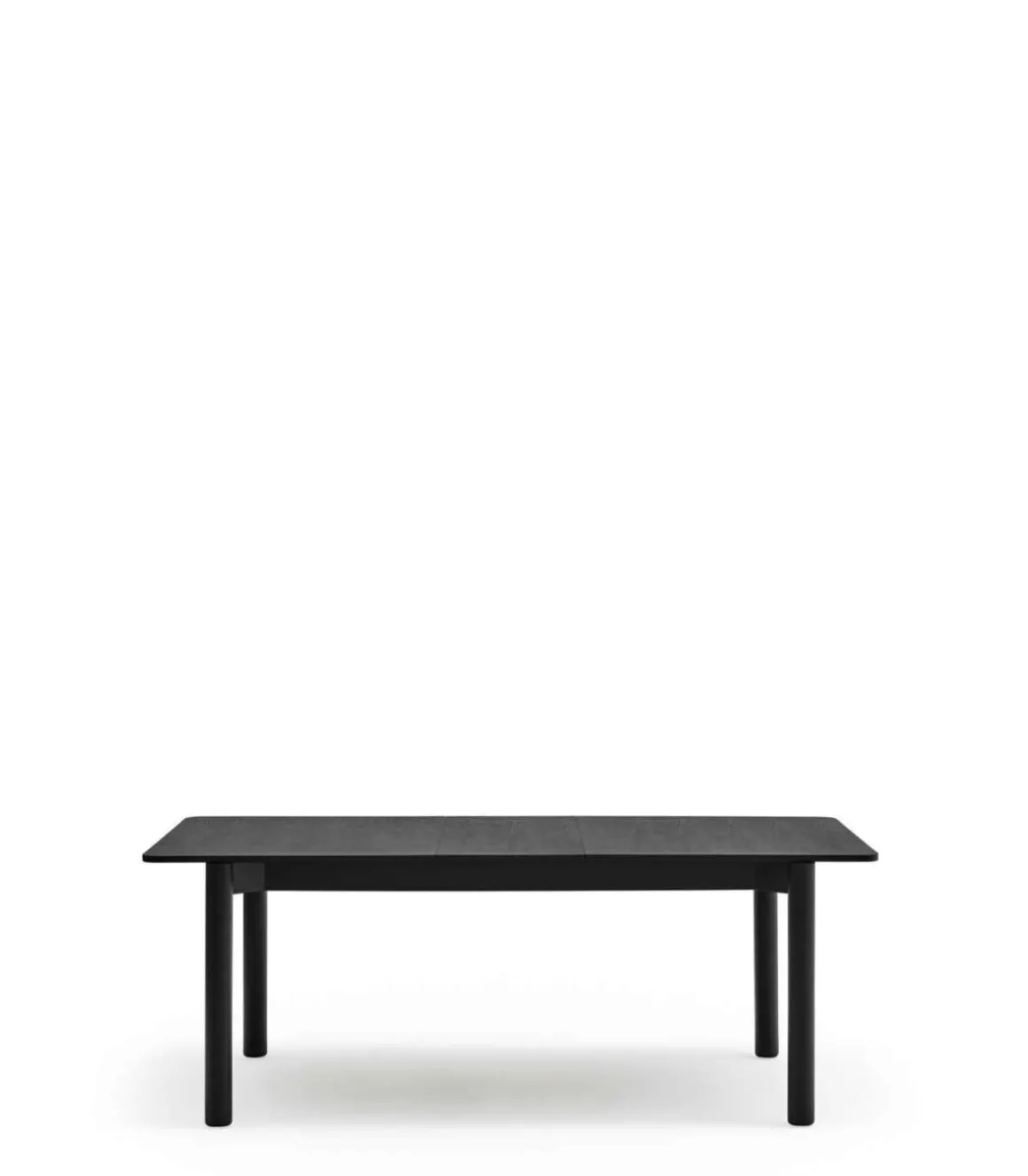 Mesa rectangular extensible para cocina o comedor modelo Atlas acabado negro, 95cm(ancho) 75cm(alto) 160/200cm(largo)