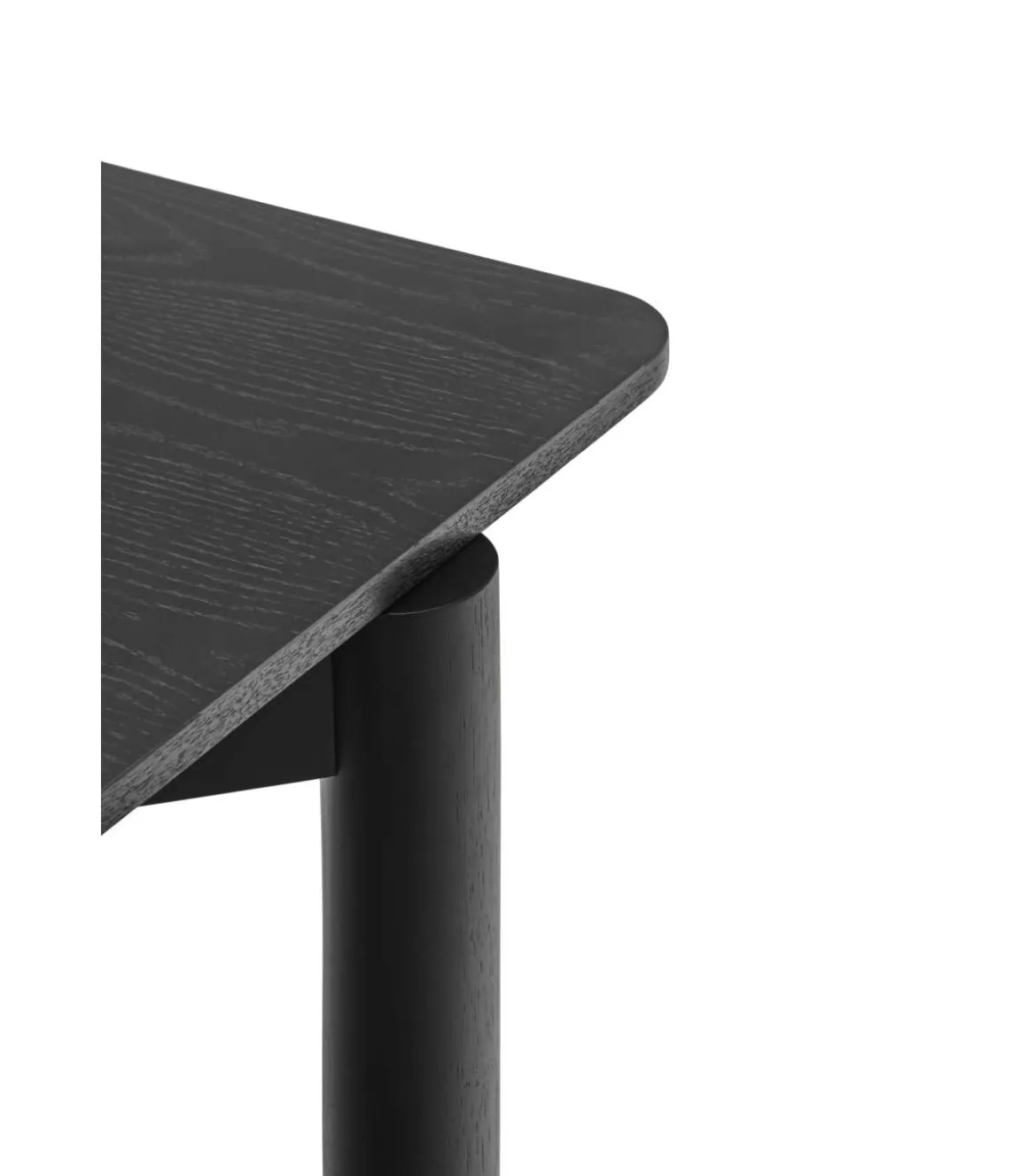 Mesa rectangular extensible para cocina o comedor modelo Atlas acabado negro, 95cm(ancho) 75cm(alto) 160/200cm(largo)