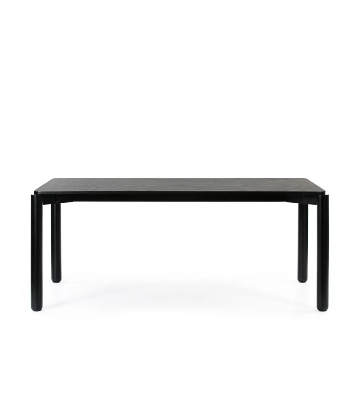 Mesa rectangular para cocina o comedor modelo Atlas acabado negro, 100cm(ancho) 75cm(alto) 180cm(largo)