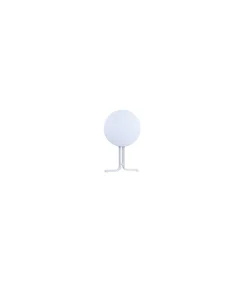 Mesa redonda alta plegable + funda Eventos cocktail acabado polietileno blanco, 107cm(alto) 80cm(ancho) 80cm(largo)