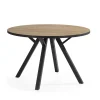 Mesa redonda de comedor Beli acabado natural/bocamina, 77cm(alto) 120cm(ancho) 120cm(largo)