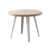 Mesa redonda extensible Berg roble nordish patas blancas 76 cm(alto) 100cm(ancho) 100-140-180 cm(largo)