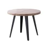 Mesa redonda extensible Berg roble honey patas negras 76 cm(alto) 100cm(ancho) 100-140-180 cm(largo)