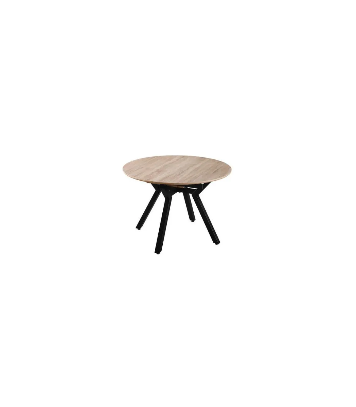 Mesa redonda extensible de comedor Coliseo acabado cambrian, 75cm(alto) 110/150cm(ancho) 110cm(fondo)