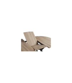 Mesa redonda extensible Delta acabado Oak/negro, 75cm(alto) 120-160cm(ancho) 120cm(largo)
