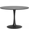 Mesa redonda Onda acabado negro 75 cm(alto) 110 cm(ancho) 110 cm(largo)